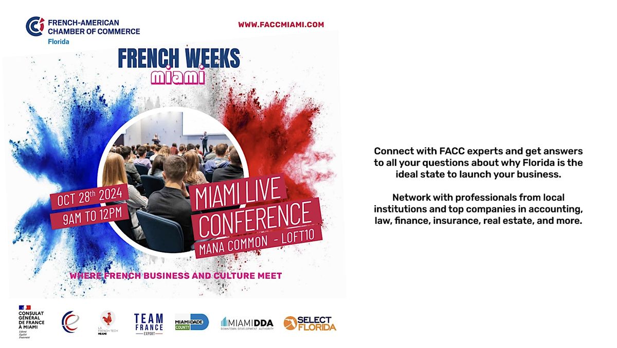 French Weeks 2024 -Miami Live Conference!