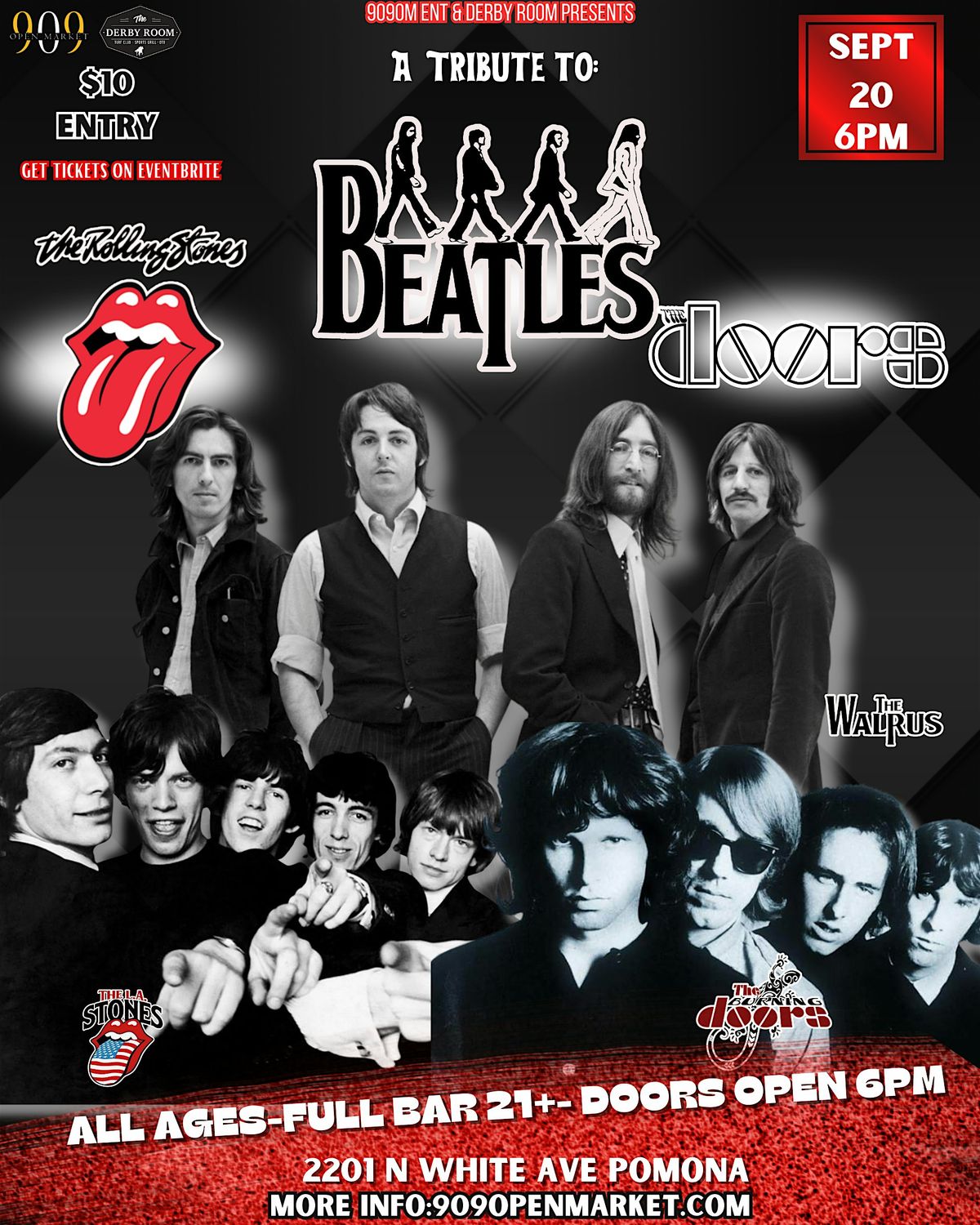 A tribute to: The Beatles, Rolling Stones, The Doors