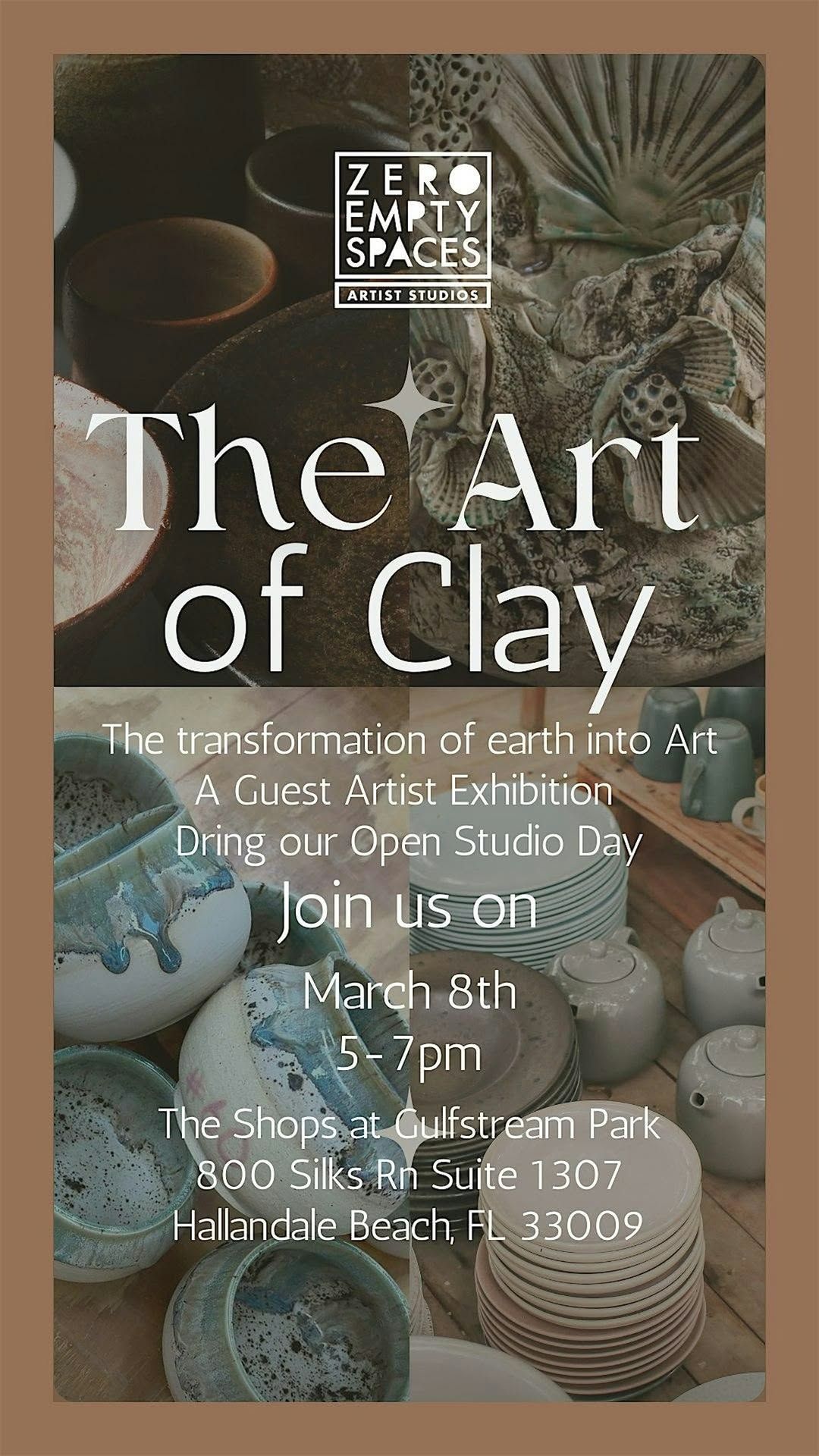 The Art of Clay \u2013 Guest Artist Exhibit & Open Studios @ Zero Empty Spaces