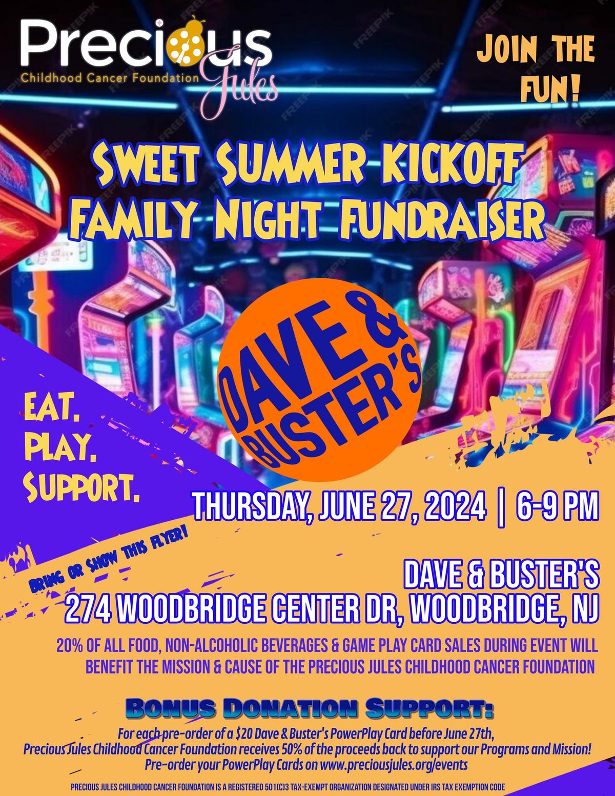 Sweet Summer Kickoff Family Night Fundraiser