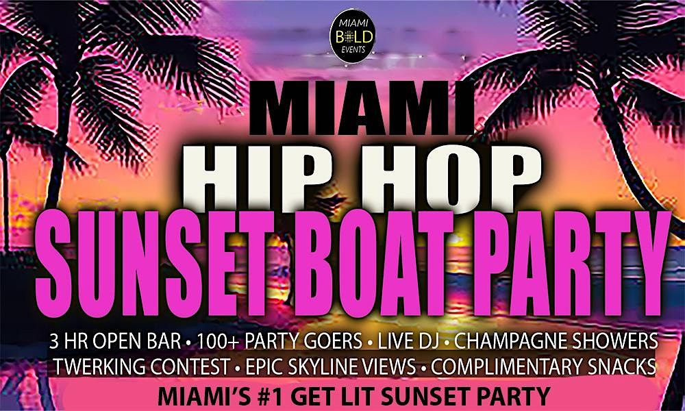 MIAMI - SUNSET HIP-HOP-BOAT-PARTY-3-HOUR-OPEN-BAR