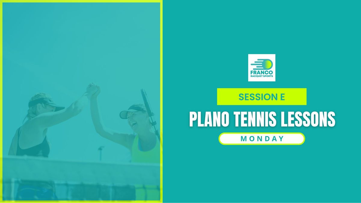 PLANO TENNIS LESSONS - Beginners Tennis Session E (10 to 14YR)