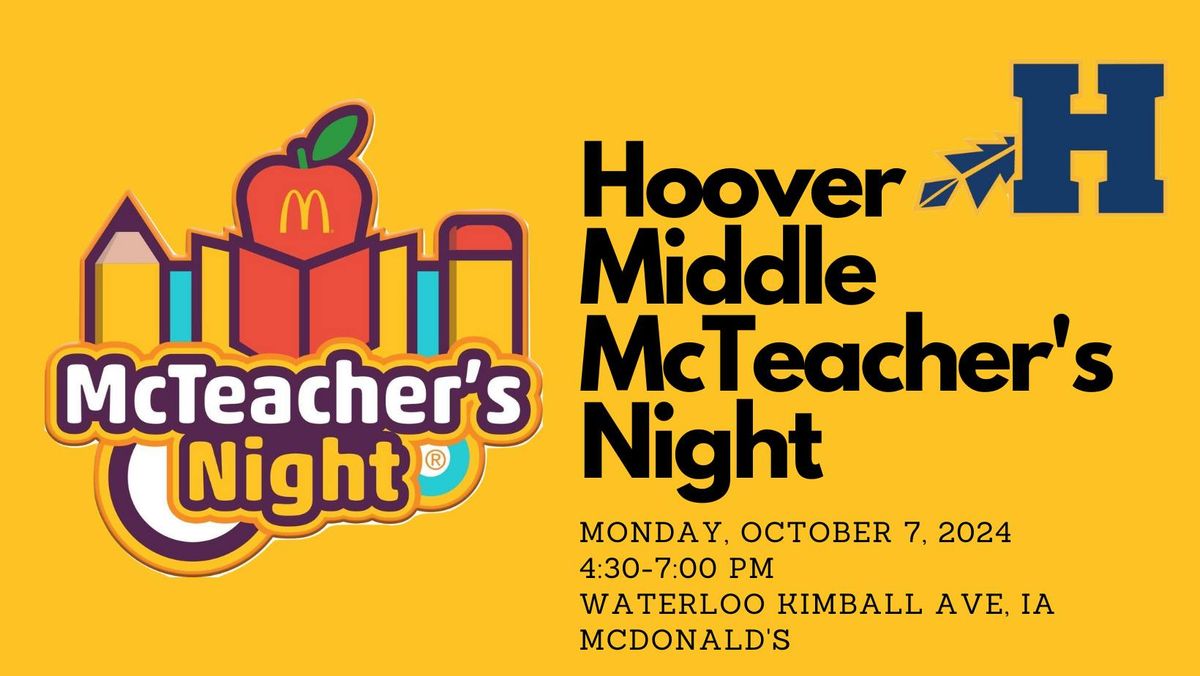 Hoover Middle School McTeacher's Night