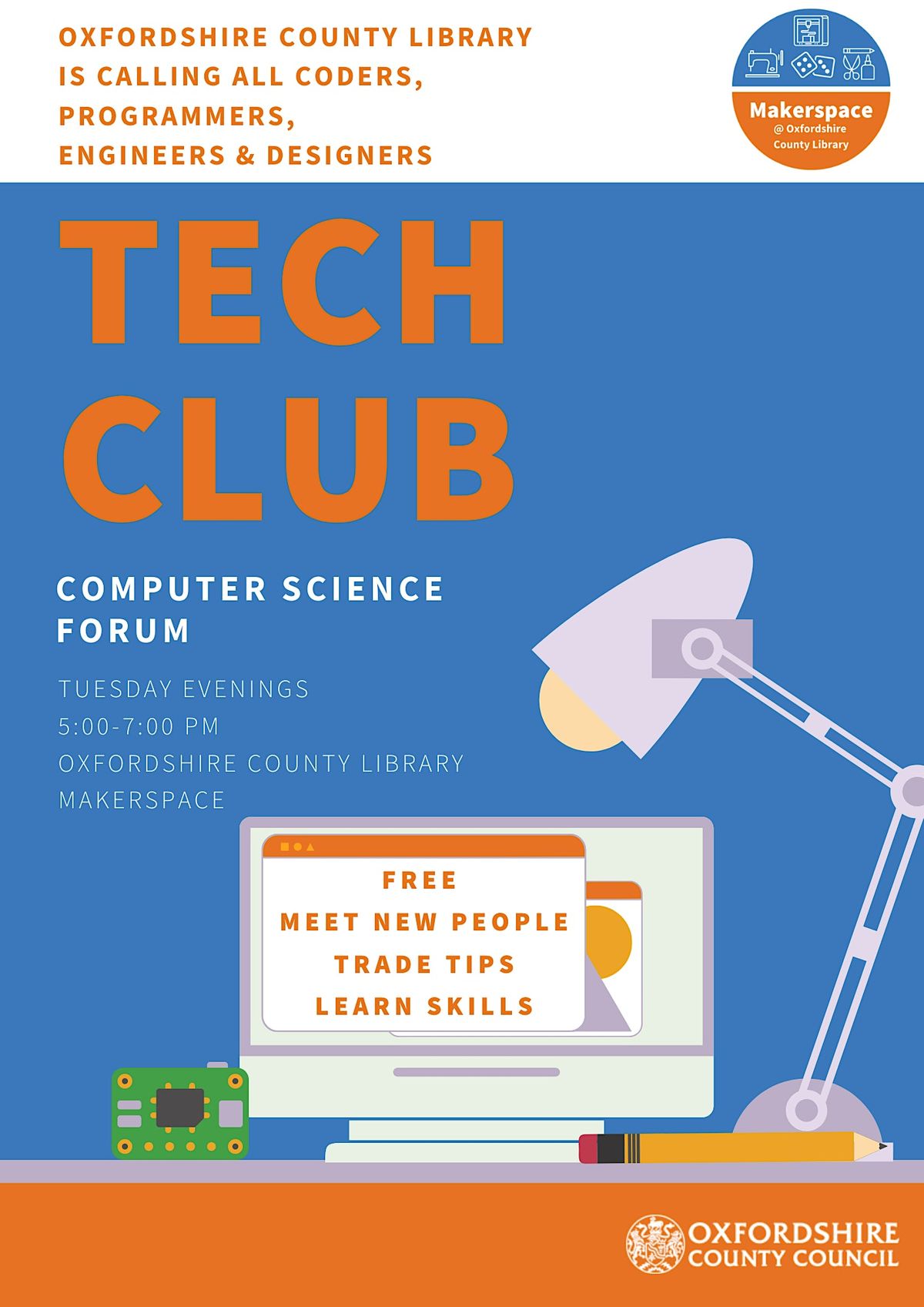 16+ Tech Club at Oxfordshire County Library Makerspace