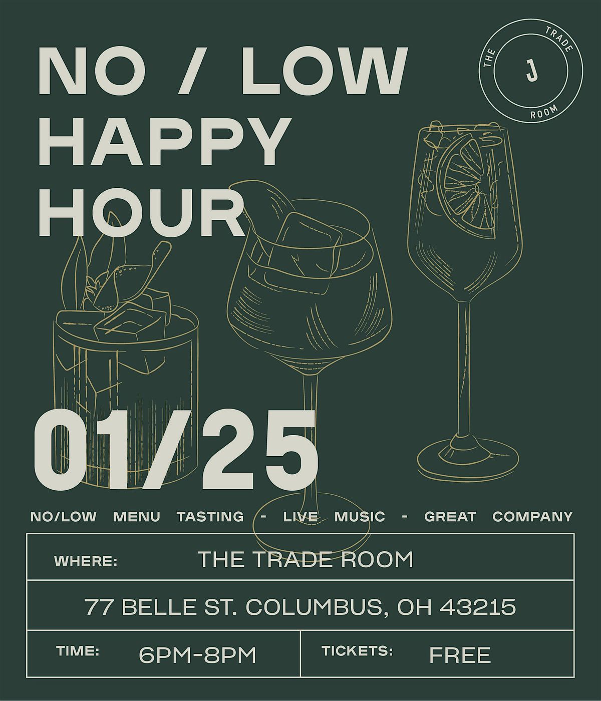 NO\/LOW  at The Junto- NA Happy Hour,  'Ade Package!