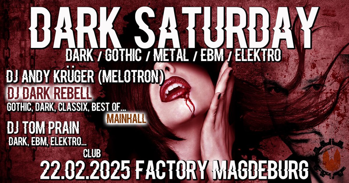 Dark Saturday \/ Special Guest: DJ Andy Kr\u00fcger (MELOTRON)