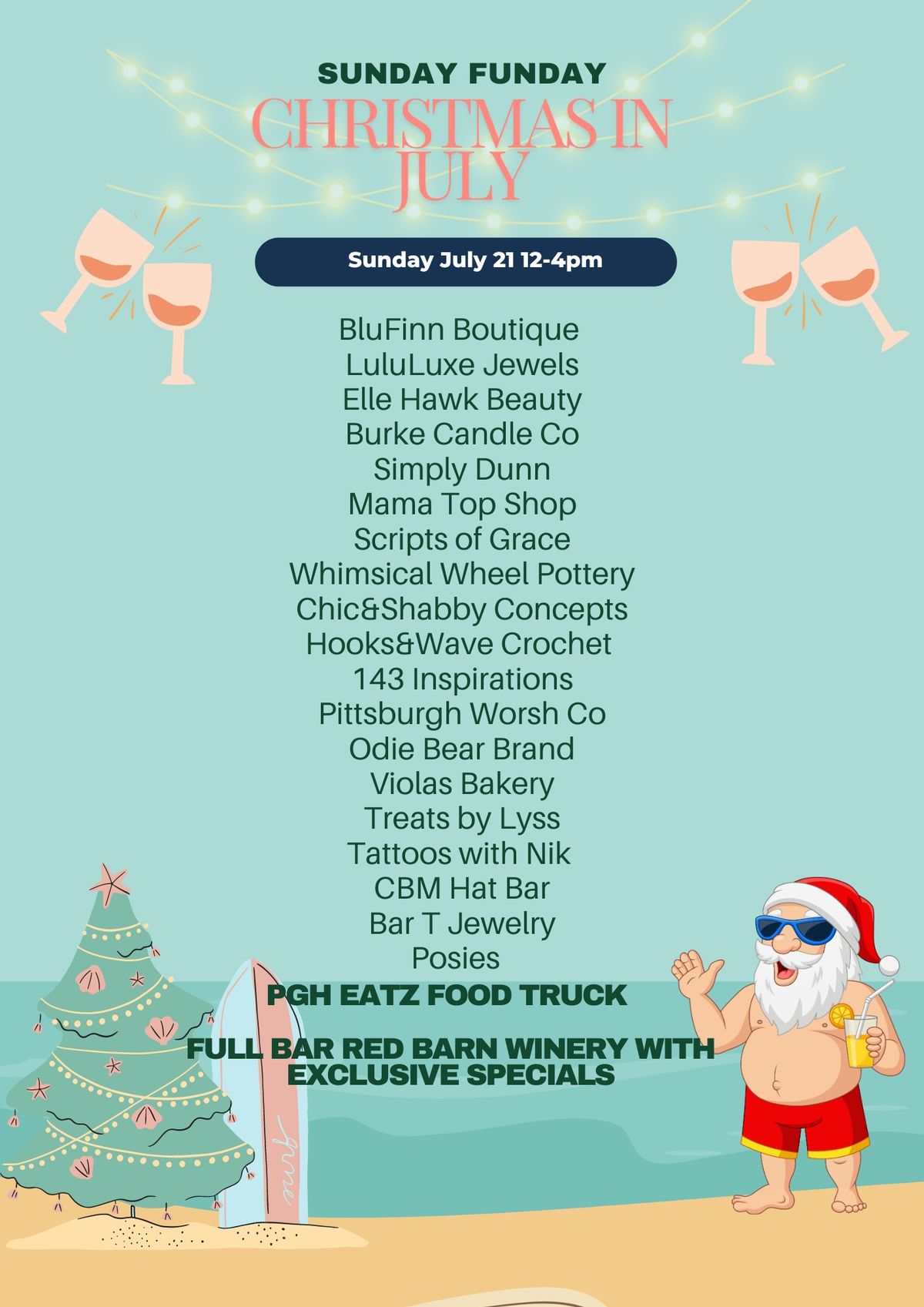 Sunday Funday at the Red Barn: Christmas in July