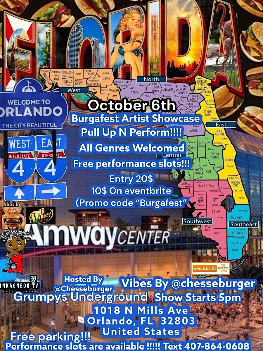 burgafest Artist showcase October 6th (All Genres Welcomed)
