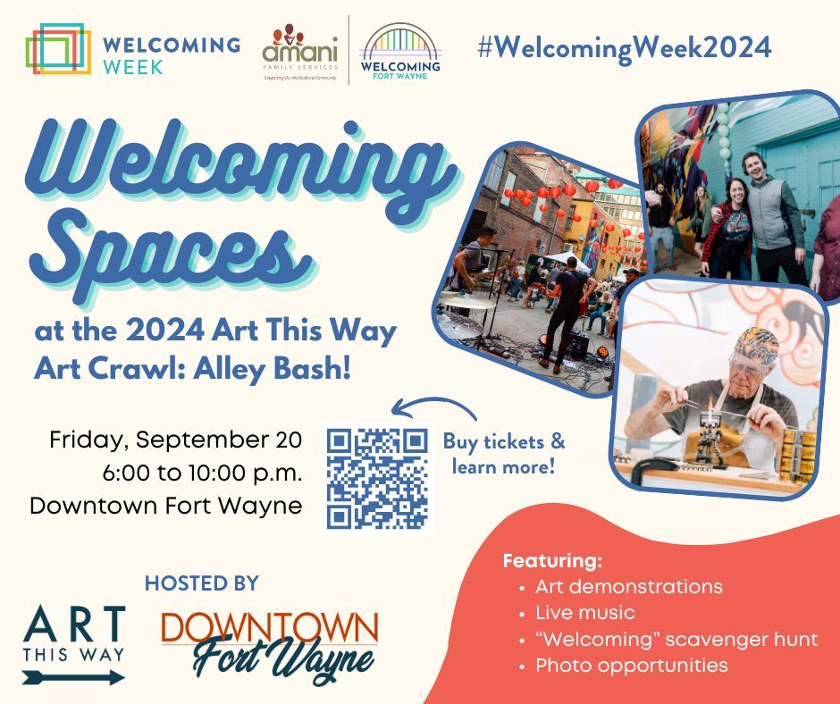 Welcoming Spaces at the 2024 Art This Way Art Crawl: Alley Bash!