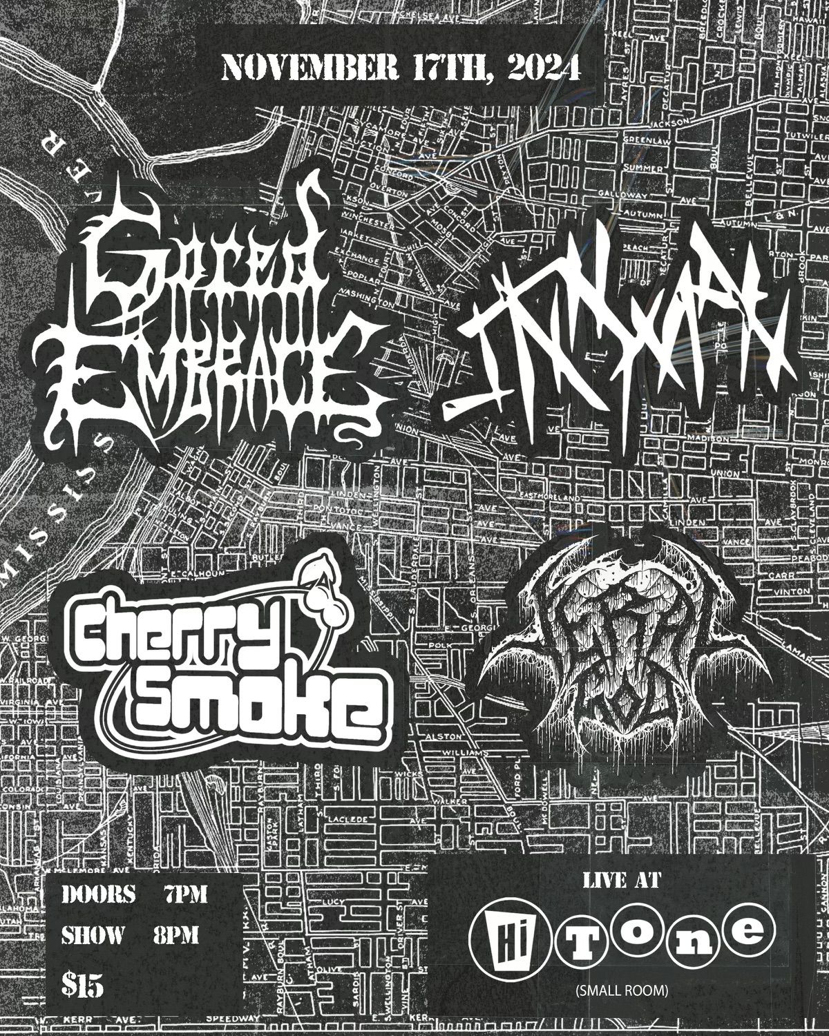 Gored Embrace, Skinman, Cherry Smoke & Feral God at The Hi Tone