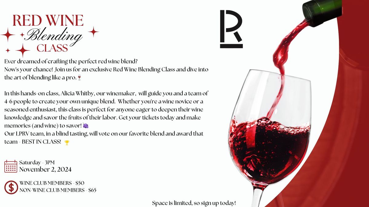 Red Wine Blending Class