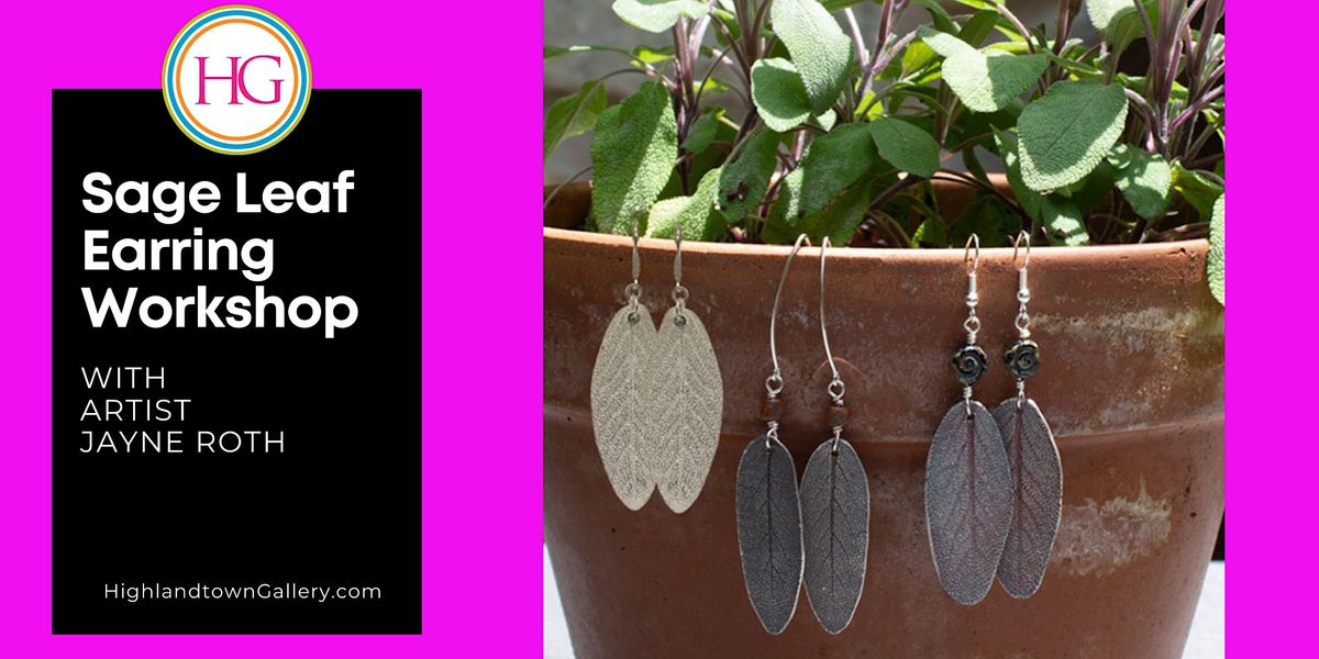 Create Silver Sage Leaf earrings with Jayne Roth - 1 Day Workshop