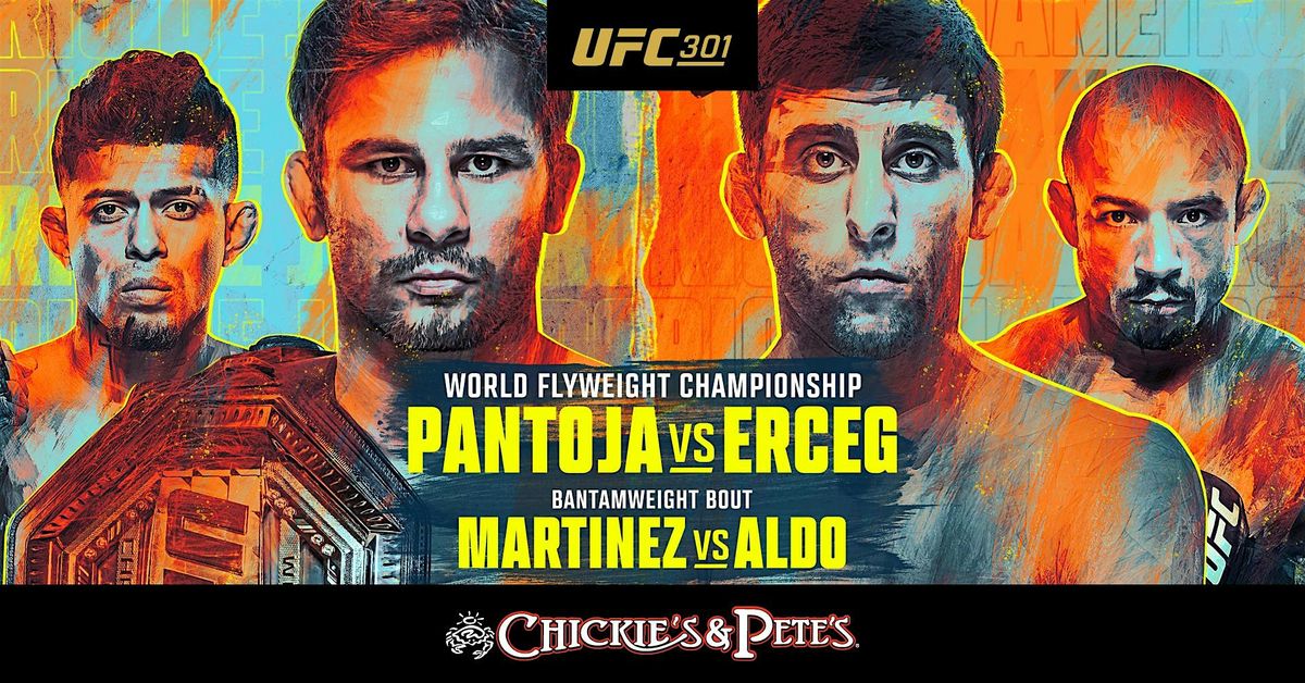 Pantoja vs. Erceg | UFC 301 Watch Party with Food & Drink Credits