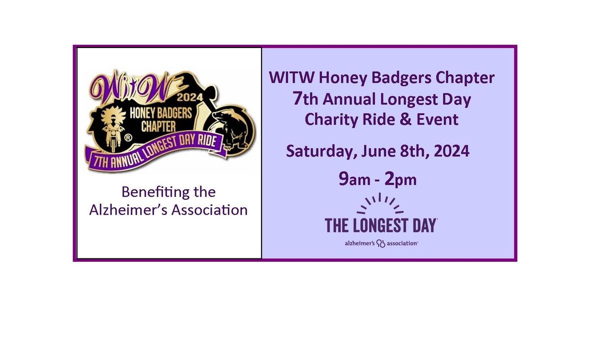 7th Annual Longest Day Charity Ride & Event benefiting the Alzheimer's Association