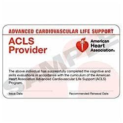 ACLS eCards - LHN CPR Instructors only