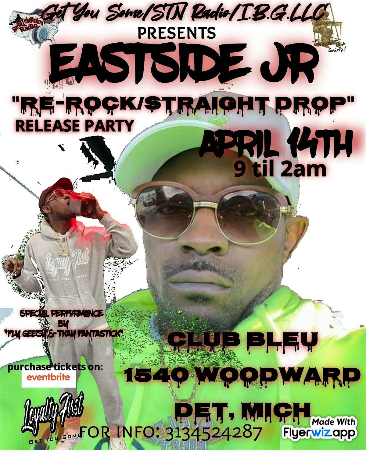 EASTSIDE JR  "RE-ROCK\/STRAIGHT DROP" RELEASE PARTY