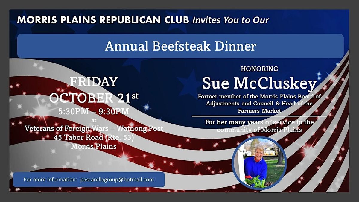 Annual Morris Plains Republican Club Fall Beefsteak Dinner, Veterans of