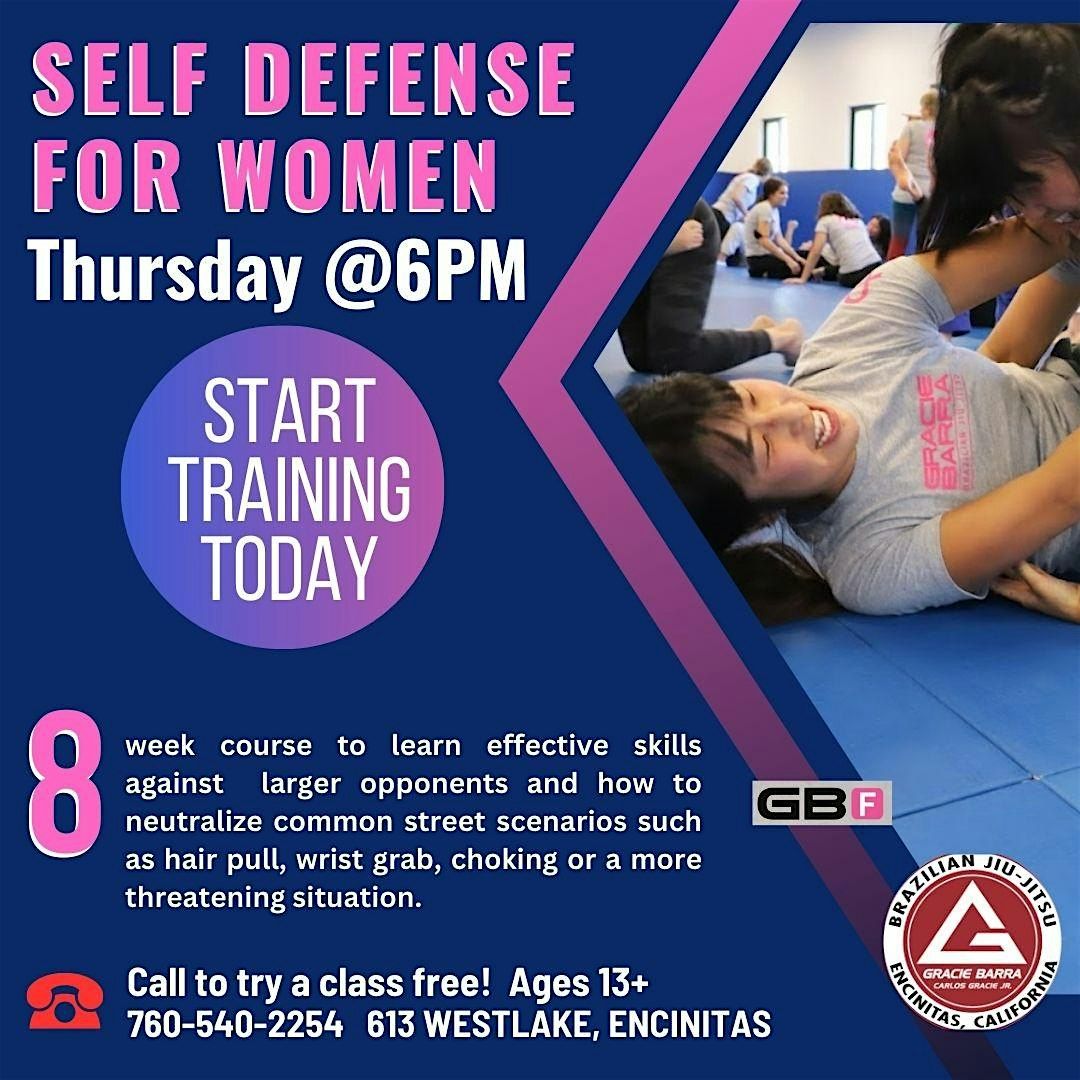 WOMEN SELF DEFENSE: 8 week Course.  First class free (ages 13+)