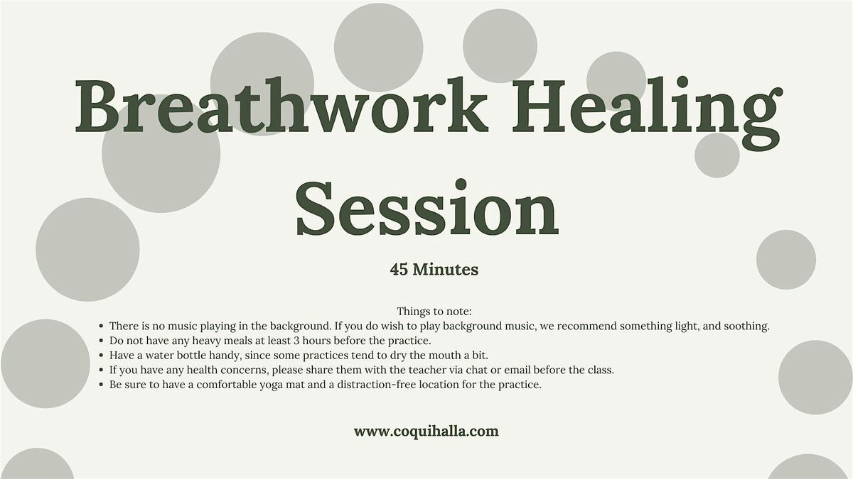 Virtual Breathwork and Pranayama Healing Session, Washington DC