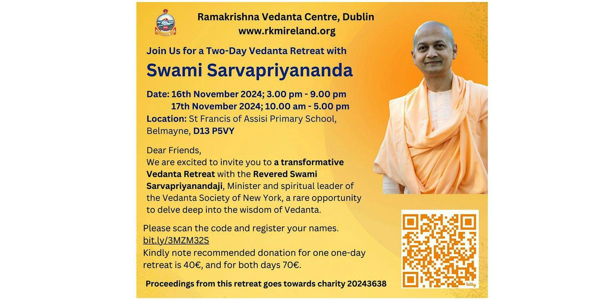 Vedanta Retreat with Swami Sarvapriyananda