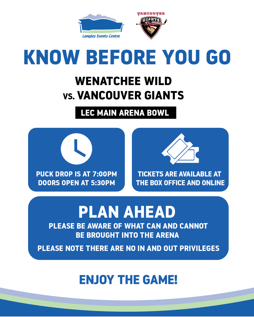 Vancouver Giants at Wenatchee Wild at Town Toyota Center