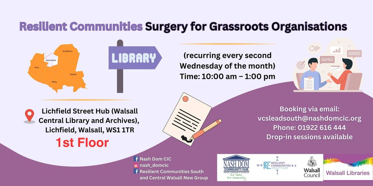 Resilient Communities Surgery for Grassroots Organisations