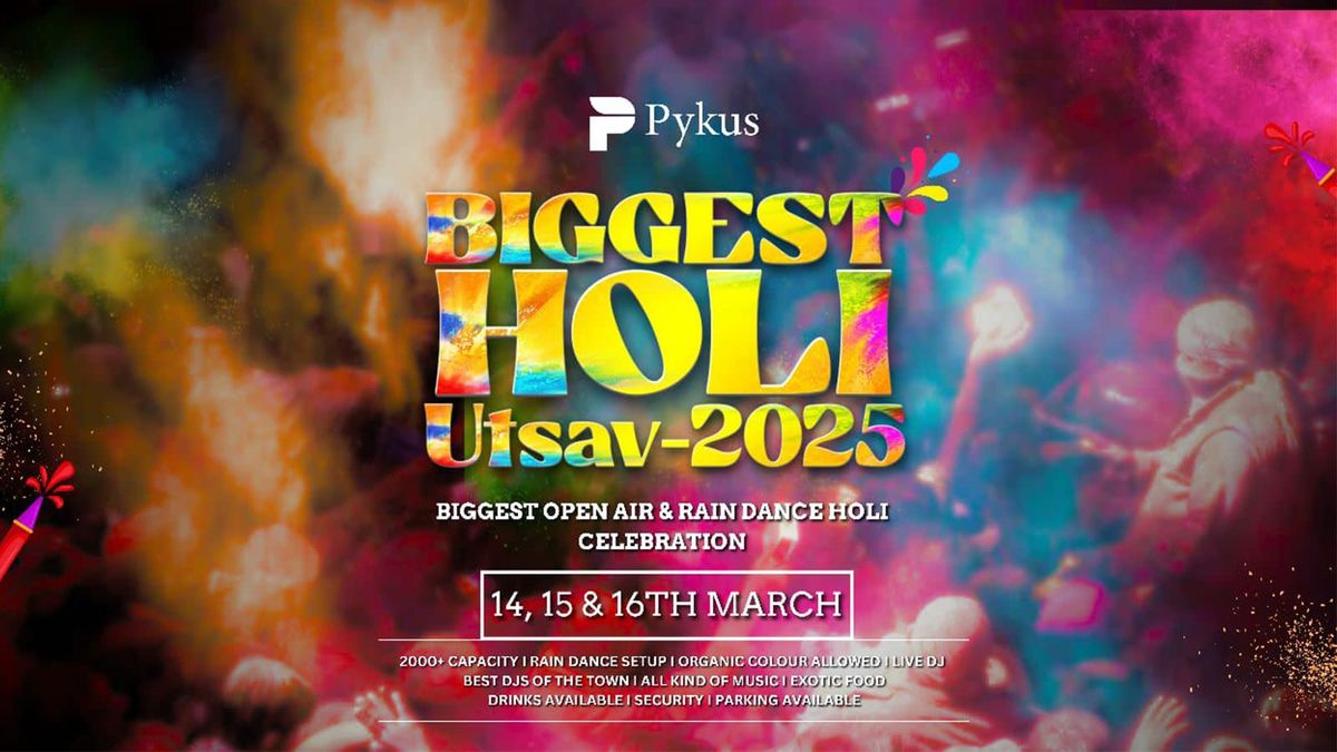 BIGGEST HOLI UTSAV -OPEN AIR RAIN DANCE PARTY