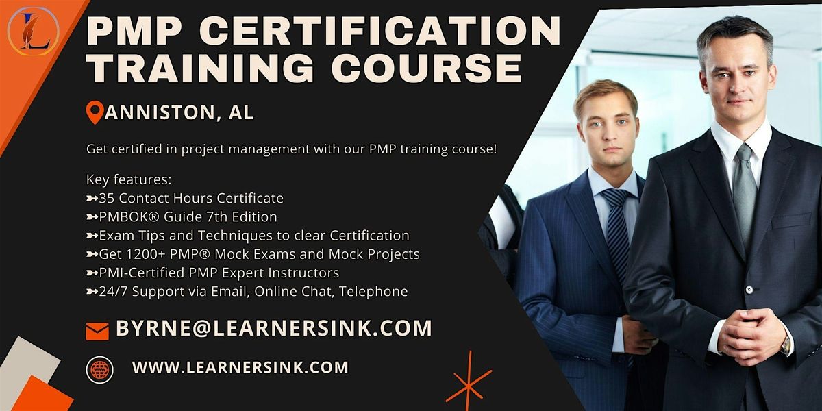 PMP Exam Prep Bootcamp In Anniston, AL