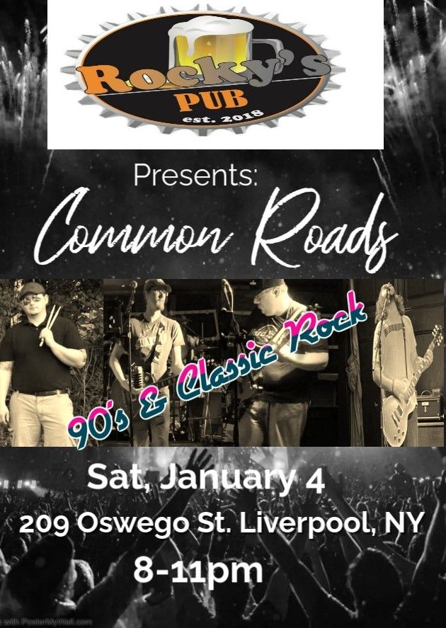 Common Roads Classic Rock Group take over Rocky's