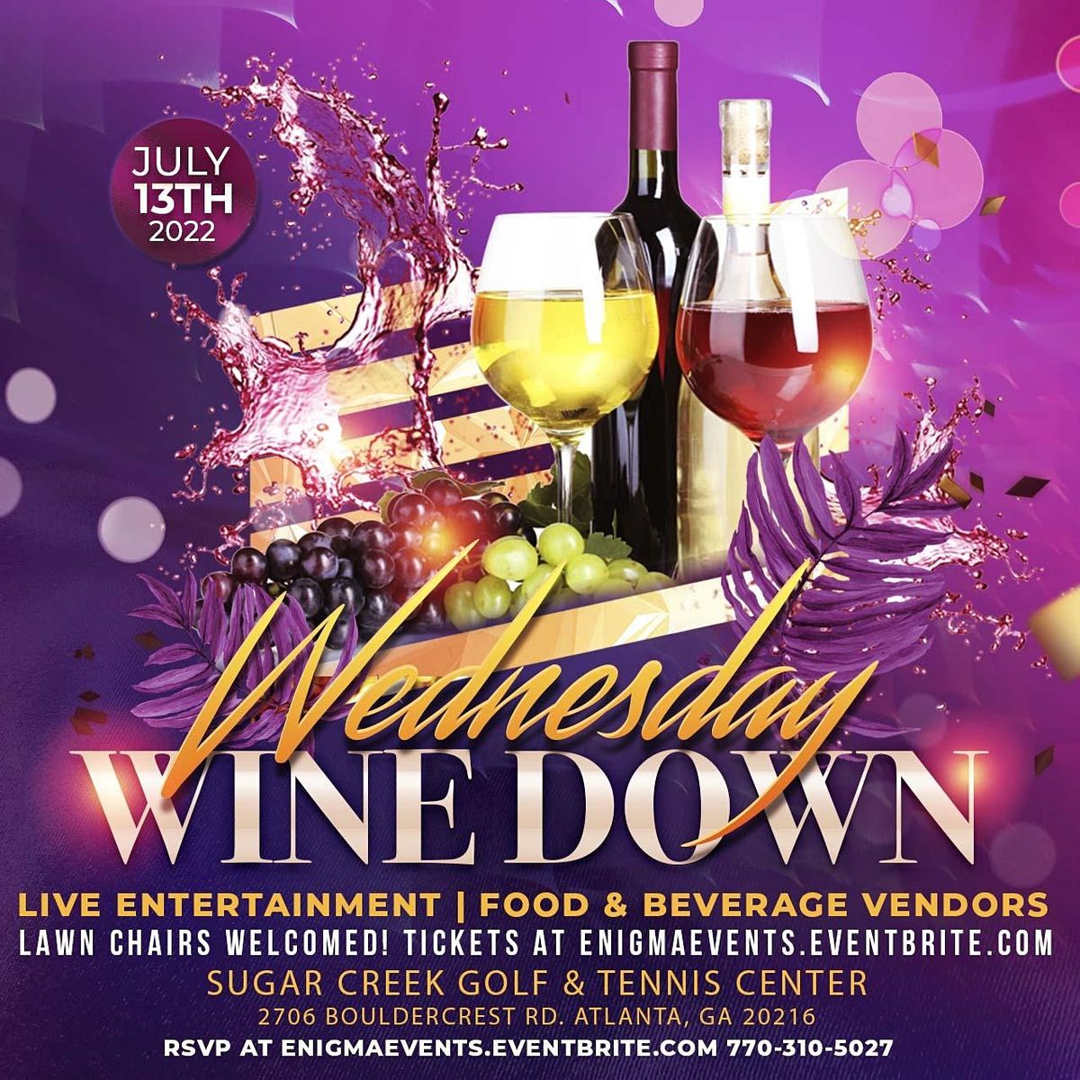 Wednesday Wine Down at Sugar Creek Tennis and Golf Center