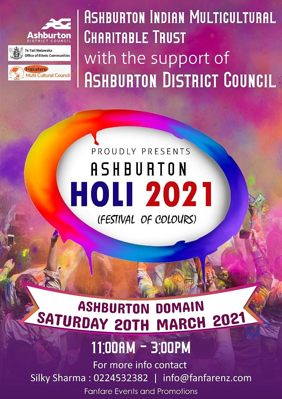 Ashburton Holi 2021 Ashburton Domain 20 March 2021