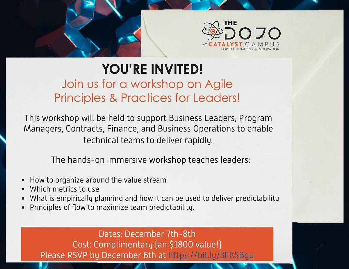 Agile Principles & Practices for Leaders, The Catalyst Campus For ...