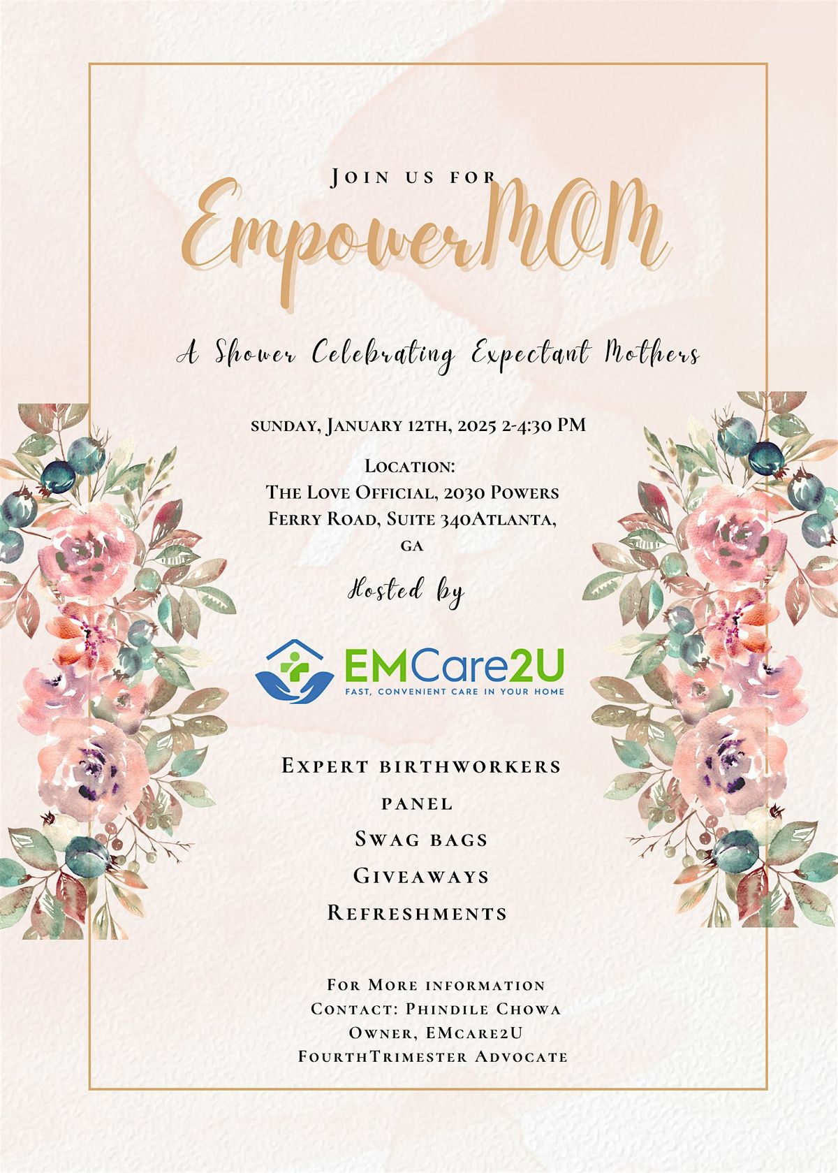 EmpowerMOM: A Shower Celebrating Expectant Mothers