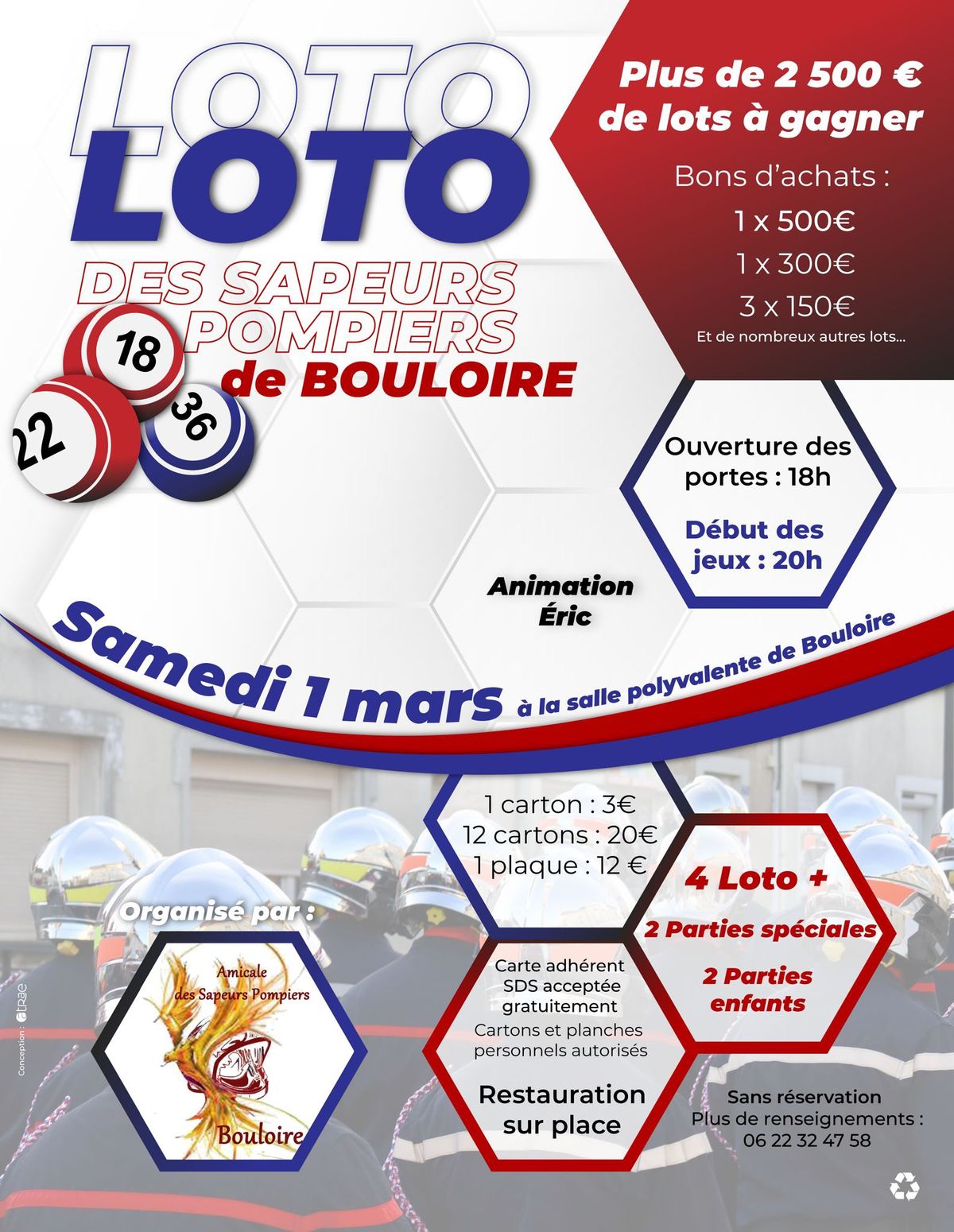 LOTO DES SAPEURS-POMPIERS DE BOULOIRE 