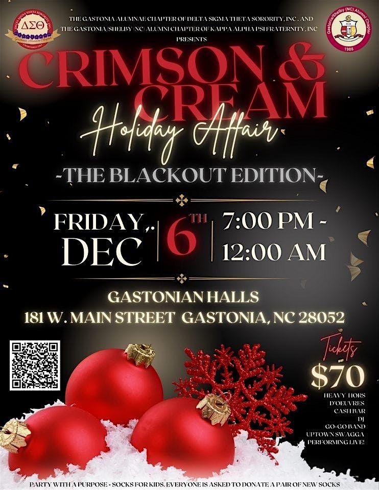 Crimson and Cream Holiday Affair - The Blackout Edition