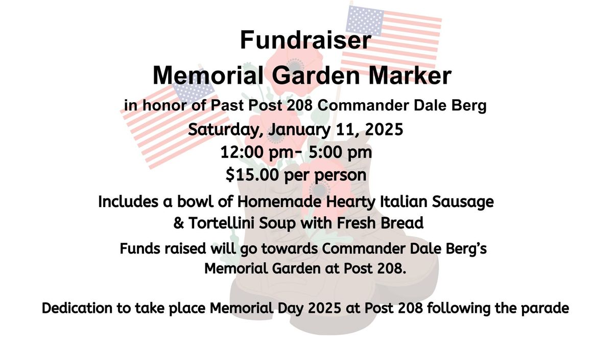 Fundraiser for Dale Berg Memorial Garden 