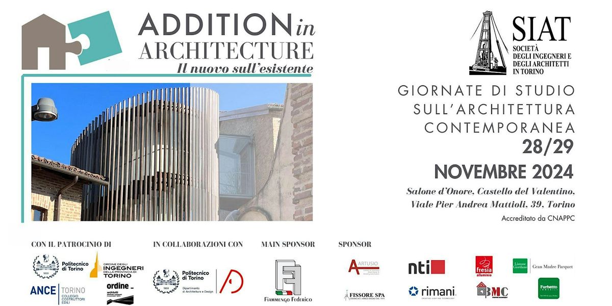 ADDITION IN ARCHITECTURE:  IL NUOVO SULL\u2019ESISTENTE