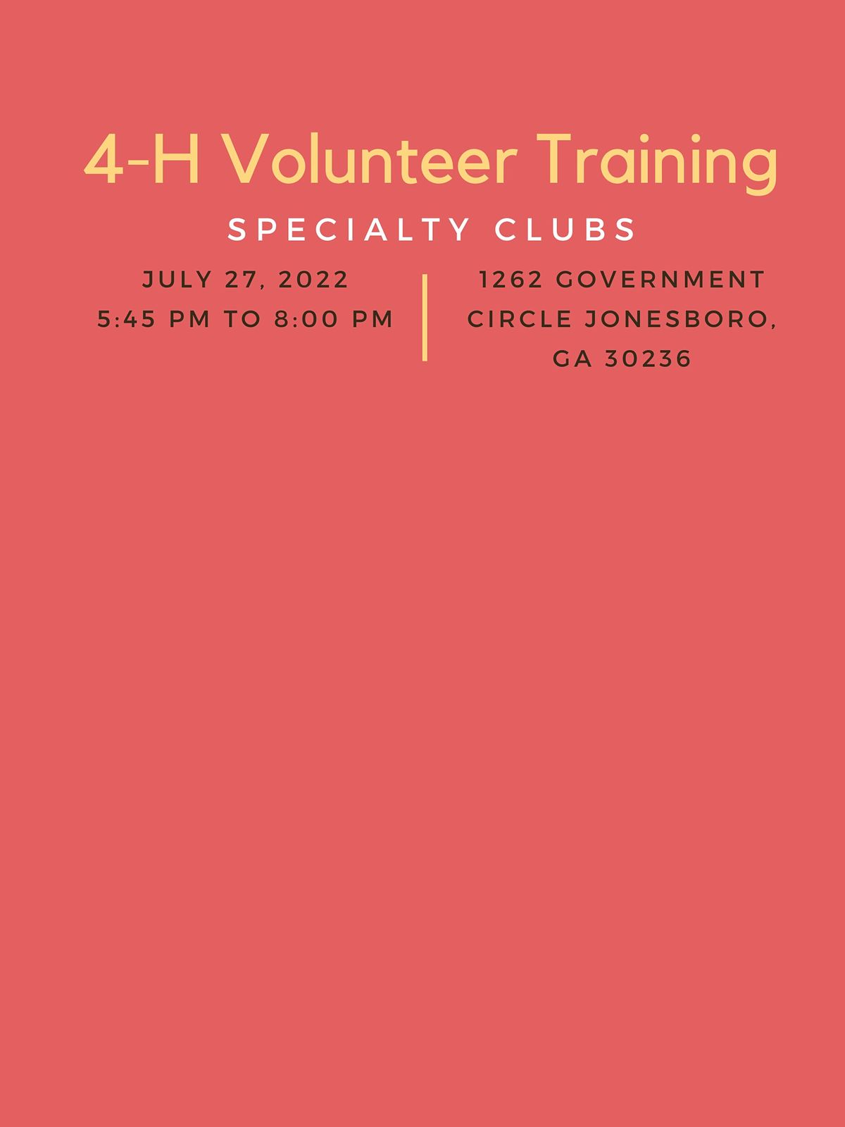 Clayton County 4-H Volunteer Training
