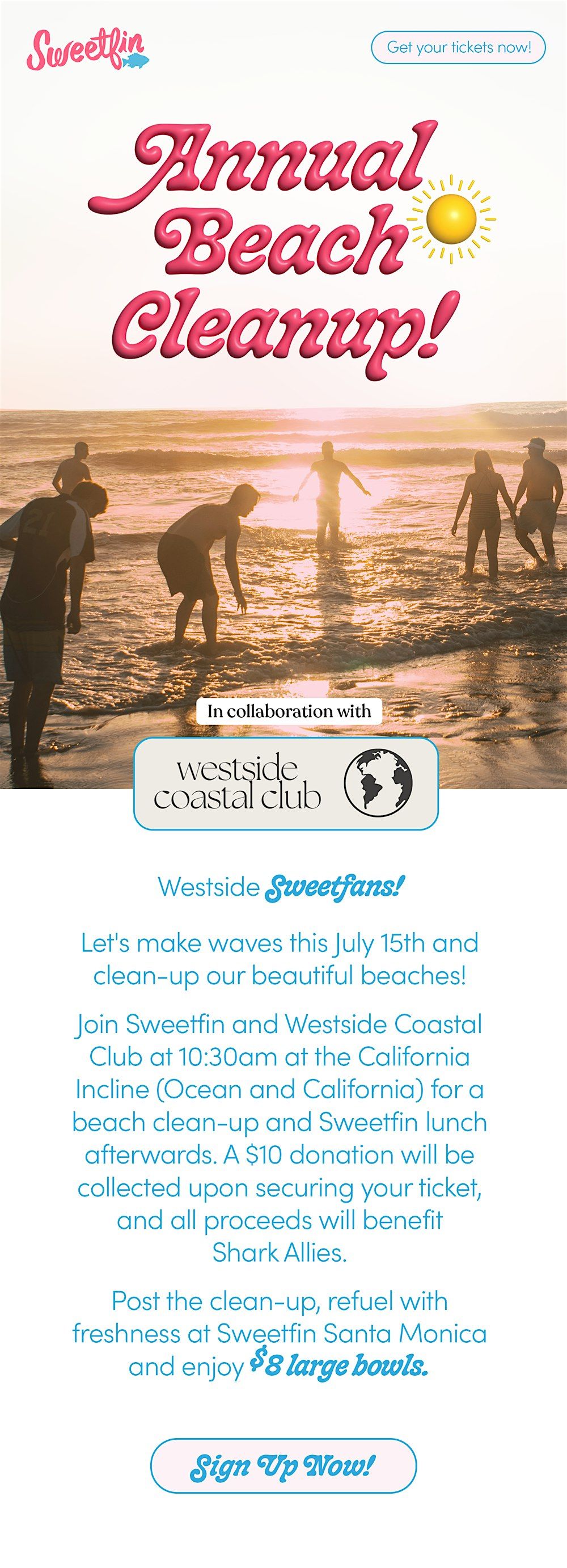 Sweetfin x Westside Costal Club EARTH DAY Beach Clean-Up