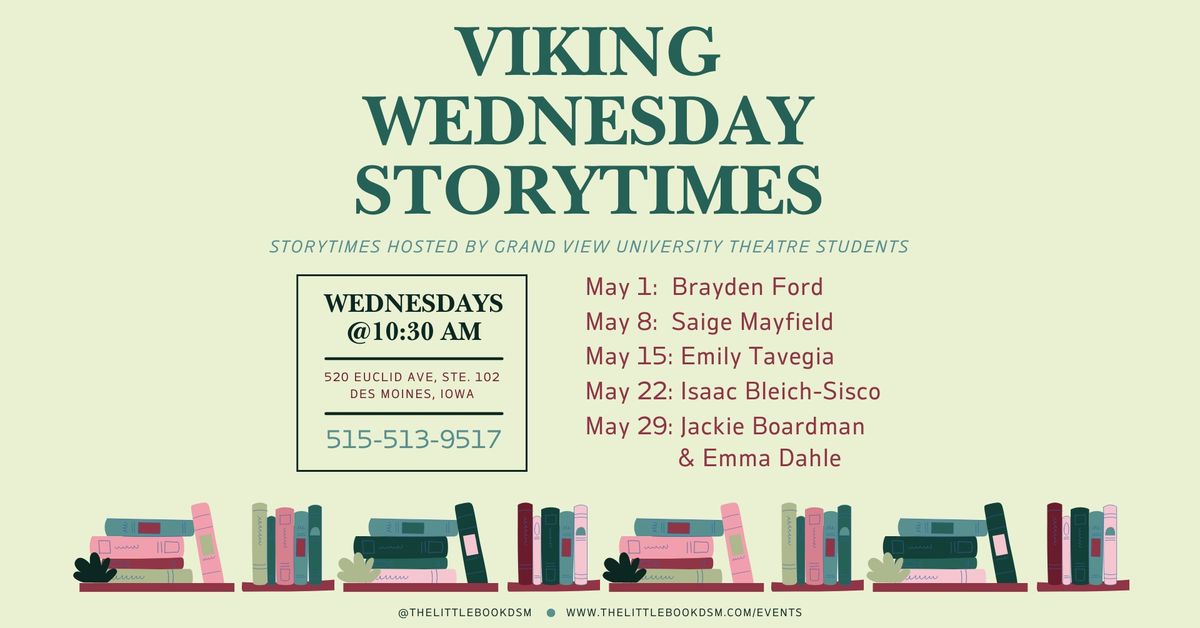 Viking Wednesday Storytimes: Feat. Grand View University Theatre Students