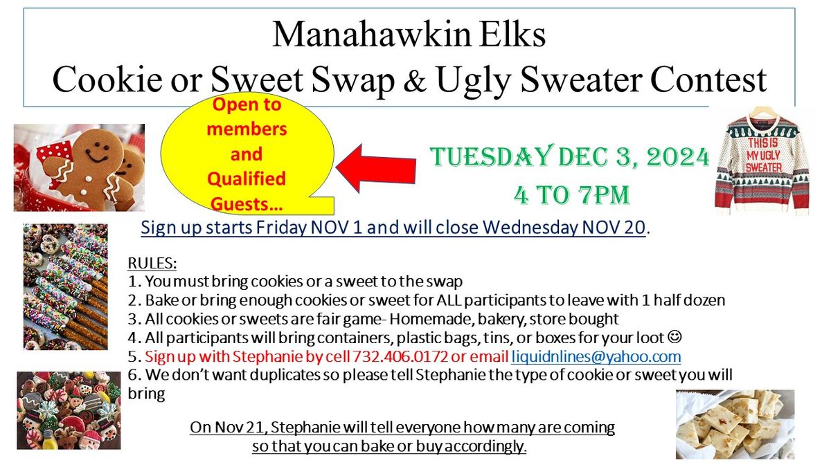 Cookie Sweet Swap & Ugly Sweater Contest