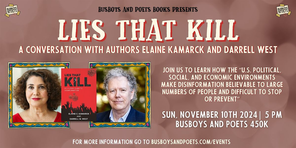 LIES THAT K*ll | A Busboys and Poets Books Presentation