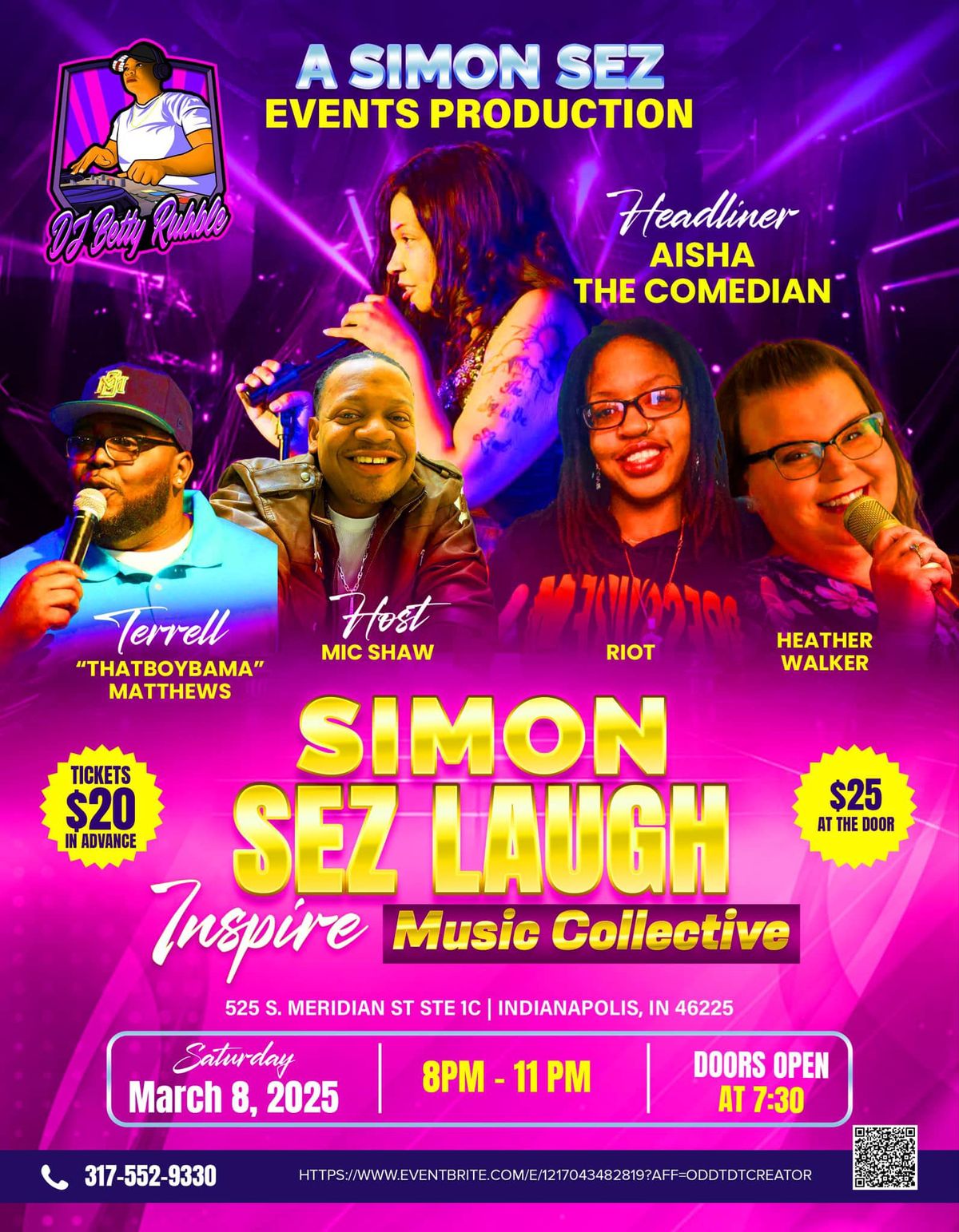 Simon Sez Laugh at Inspire Music Collective