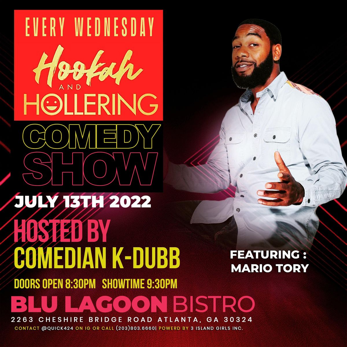 K-Dubb Wednesday Night Comedy at Blu Lagoon Bistro