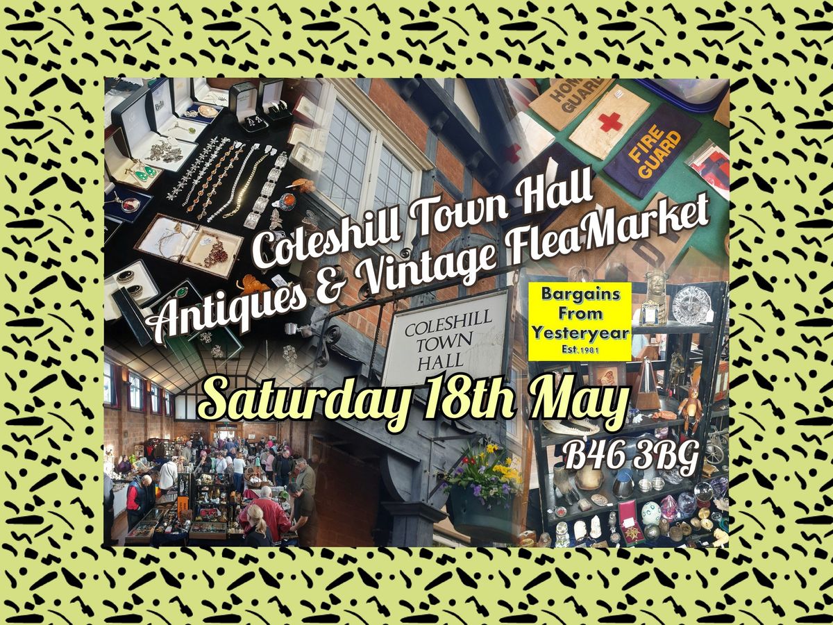 Coleshill Town Hall Antiques and Vintage Flea Market 