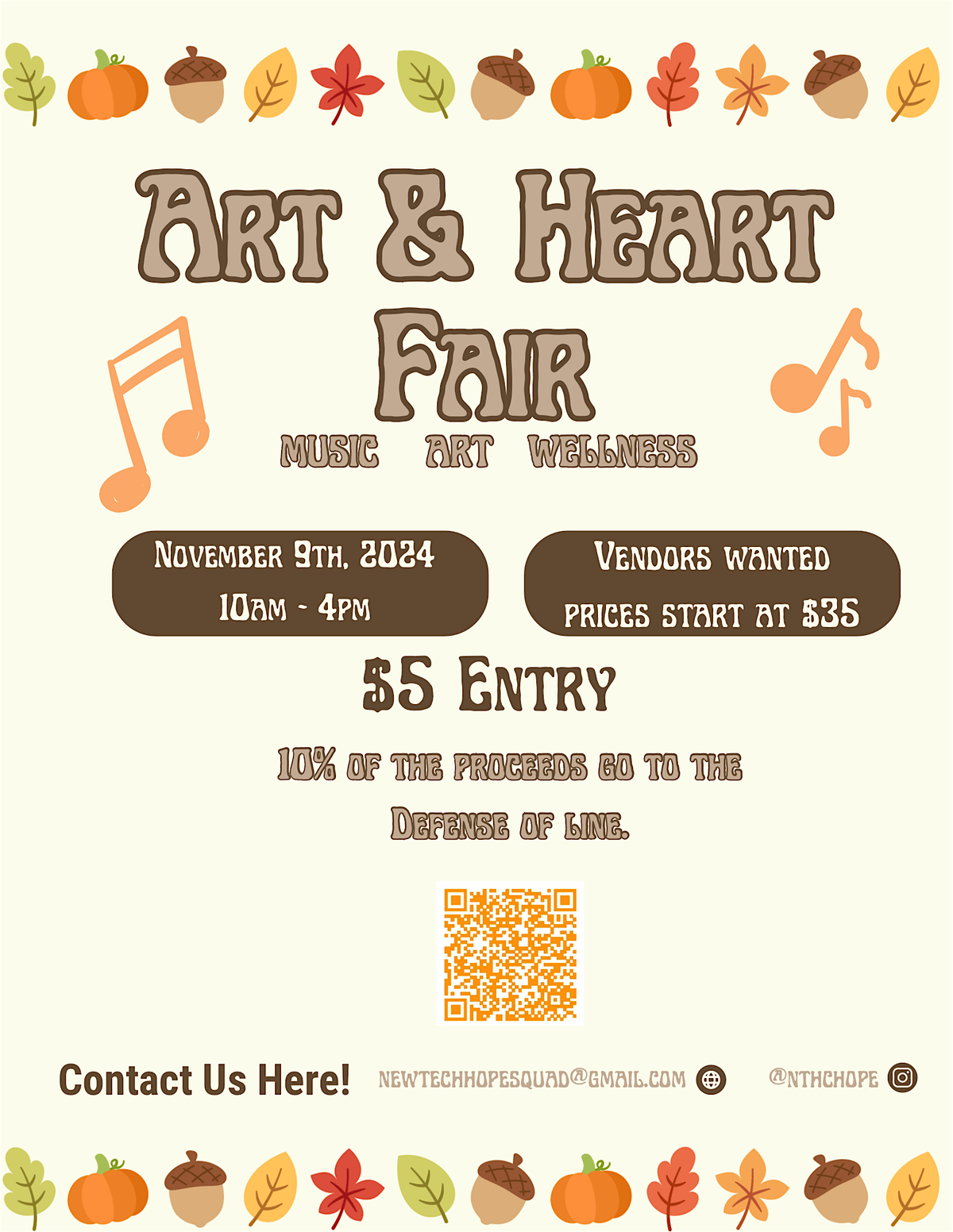 Art and Heart Craft Fair hosted by: NTH@C Hope Squad