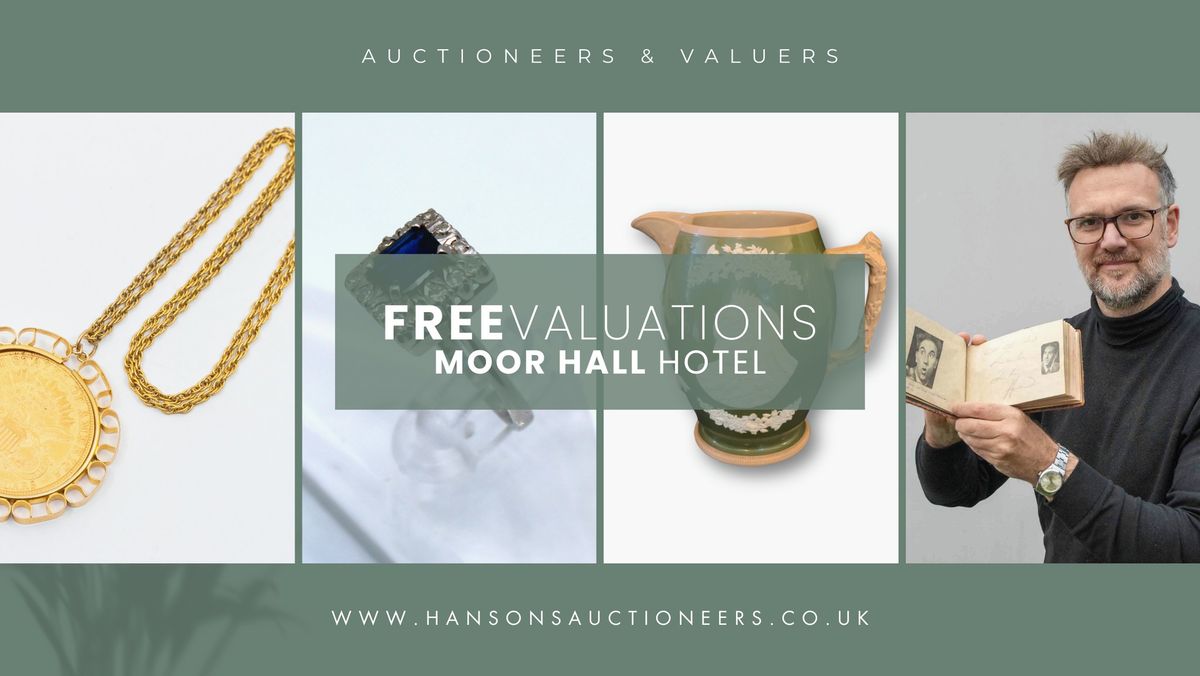 Valuation Day with Charles: FREE Jewellery & Antique Valuations at Moor Hall Hotel, Sutton Coldfield