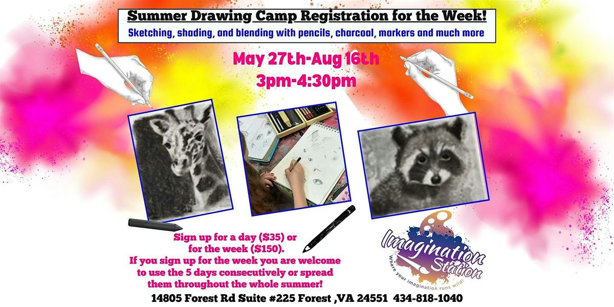 Summer Drawing Camp 5 Days @ Imagination Station Studio