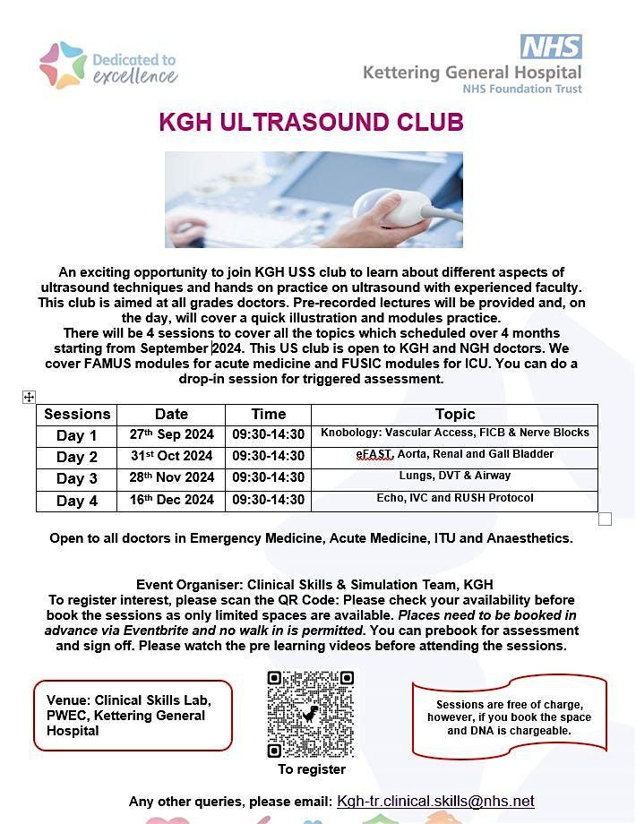 KGH ULTRASOUND CLUB-Only for Kettering & Northampton  Hospital candidates