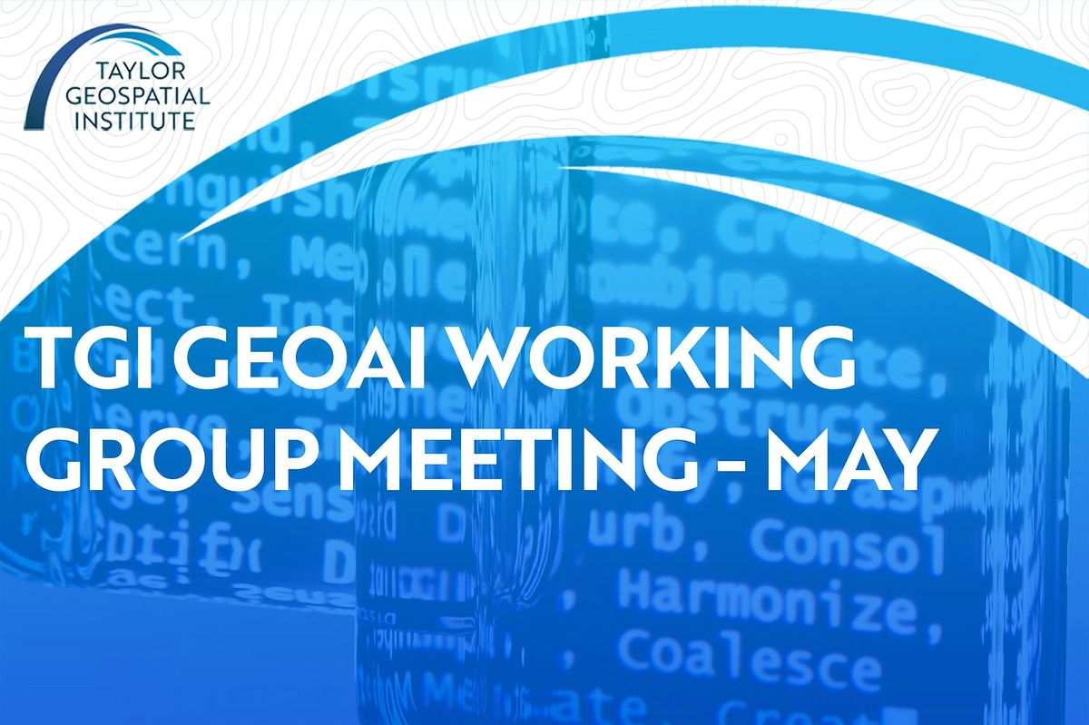 May TGI GeoAI Working Group Meeting (Virtual)